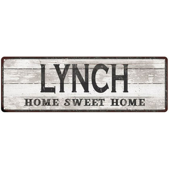 LYNCH Home Sweet Home Country Look 6x18 Metal Sign 106180045201