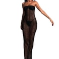 thumbnail image 1 of Txlixc Vestido de playa de mujeres vestido de fiesta de vacaciones de punto sin mangas de color sólido Txlixc moda, 1 of 9