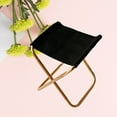 thumbnail image 1 of FELTECHELECTR 1Pcs Golden Metal Stool Foldable for Outdoor Activities and Travel, 1 of 6