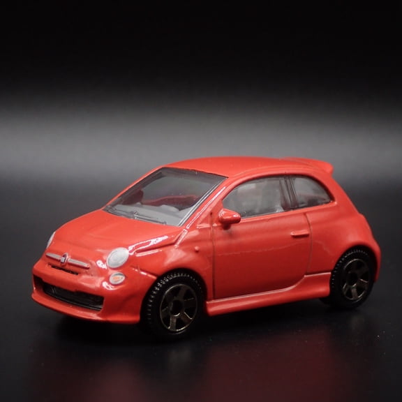Open Box 2007-2025 FIAT 500 TURBO ORANGE 1/64 SCALE COLLECTIBLE DIORAMA DIECAST MODEL CAR
