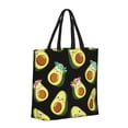 thumbnail image 2 of Naloa Flowers Avocado Tote Bag for Women, Foldable Tote Bag With Zipper, Large Shoulder Bag, Top Handle Handbag for Travel, Work, Shopping, 2 of 9