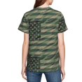 thumbnail image 5 of Honeii Jungle Green Camo USA Flag Print Youth Short Sleeve T-Shirt,Boys Athletic Shirt,Quick Dry Short Sleeve Performance Moisture Wicking T Shirt, 5 of 6