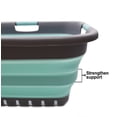 thumbnail image 4 of SAMMART Collapsible Plastic Laundry Basket - Foldable Pop Up Storage Container/Organizer - Portable Washing Tub - Space Saving Hamper/Basket, 4 of 7