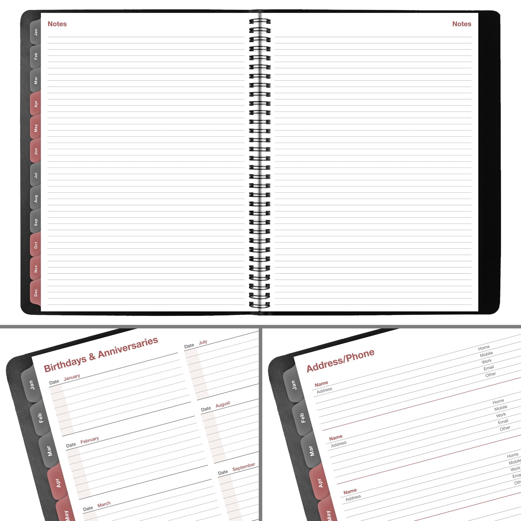 AT-A-GLANCE 2027 Weekly Monthly Appointment Book Planner Black Large 8 x 11 -
