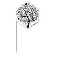thumbnail image 1 of Cute Graffiti School Style Tree Outline Toothpick Flags Cupcake Picks Party Celebration, 1 of 3