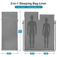 thumbnail image 4 of Sleeping liner camping, Ultralight Silky Satin Adult Sleep Sack & Self Tan Sleep Sack with Two-Way-Zipper, Single Camping Sheet & Travel Sheets for Hotel, 4 of 7