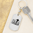 thumbnail image 6 of He Is Risen Stainless Steel or 18k Gold Premium Swivel Dog Tag Keychain, 6 of 16