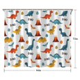 thumbnail image 5 of White Dinosaurs Volcanoes Names Pattern Shower Curtain 84"x72" ,Bathroom Decorative Shower Curtains Set with 12 Hooks,Modern Waterproof Washable Shower Curtain, 5 of 6