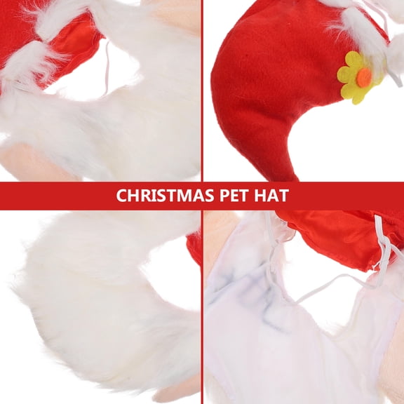 FOMIYES Warmth Protection Knitted Hat For Dog Cute Wear Red 1 Set