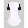 thumbnail image 3 of Camiseta Talla Extra Estampado Gráfico Curvo Rosegal  Camisetas tallas grandes, 3 of 5