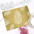 thumbnail image 4 of 2024 Placemat Nordic Modern Gold Geometric Leaf letters for Table Mat Linen Kitchen Accessories Retro Home r, 4 of 6