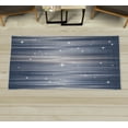 thumbnail image 1 of Space Decorative Rug, Abstract Colourful Beams Backdrop White Stars Space Inspired Lines Print, Quality Carpet for Bedroom Dorm and Living Room, 6 Sizes, Ceil Blue, by Ambesonne, 1 of 1