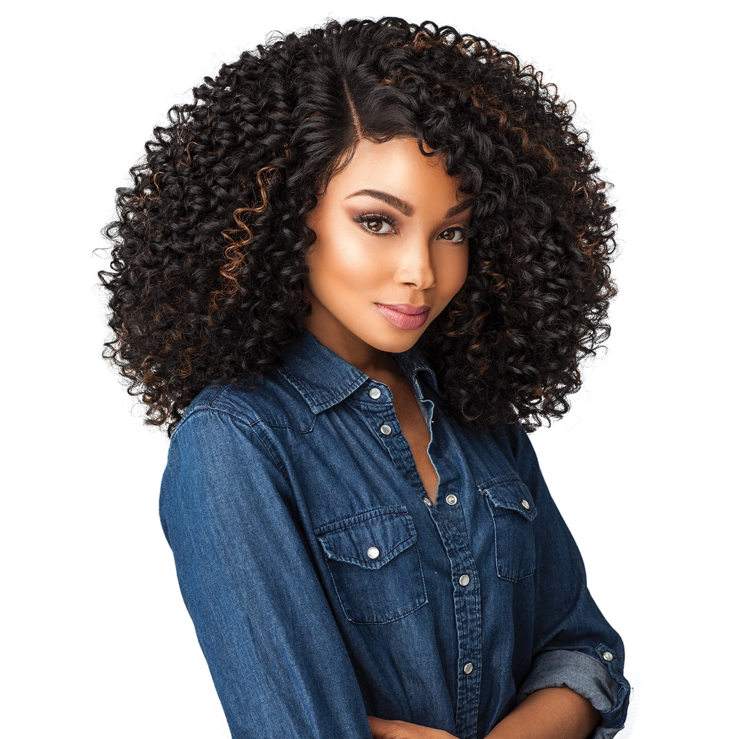 Sensationnel Synthetic Lace Front Wig Empress Edge Curls Kinks & Co The Show Stopper (99J)