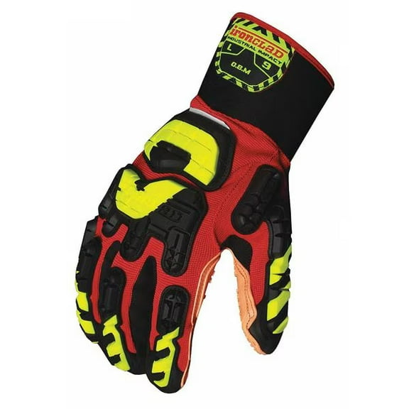 Ironclad Performance Wear Anti-Vibration Gloves, L, Rd/Blk/Yellow, PR