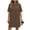 Brown, variant on Women’s Casual T Shirt Dress Short Sleeve Crewneck Loose Fit Summer Mini Dress with Pockets Soft Lightweight Comfortable Daily Wear for Home Travel Shopping