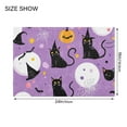 thumbnail image 4 of Yayeee Bath Rug for Bathroom Floor Non Slip Rectangle Fluffy Soft Absorbent Mat, 16"x24", Purple Halloween Pattern, 4 of 7