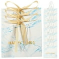 thumbnail image 6 of 10Pcs Marble Pattern Gift Bags Wedding Sugar Holders Welcome Guests Bags with Golden Bows, 6 of 6