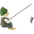thumbnail image 2 of Gnomos resina artesanía gnomo decoraciones navideñas enanas estatuas de jardín adornos de patio festival de pesca accesorios regalos para mujeres Monstrate HA012409-00B, 2 of 7