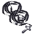 thumbnail image 1 of Rosarios de cuentas VentDepot CatholicDivin01 2Pzas 45cm 10mm madera negro, 1 of 2