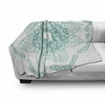 thumbnail image 3 of Orient Soft Flannel Fleece Throw Blanket, Persian Style Oriental Floral Pattern with Middle Eastern Bohemian Effects, Cozy Plush for Indoor and Outdoor Use, 50" x 70", Seafoam, by Ambesonne, 3 of 6