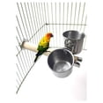 thumbnail image 6 of Bird Feeding Dish Cups, Bird Cage Water Bowl, Bird Wood Stand Perch with Food Water Feeding Bowl for Parrot Parakeet Cockatiel Cage Accessories, 6 of 6