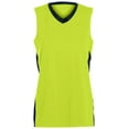 thumbnail image 3 of Augusta L Ladies Block Out Jersey Lime/Slate 1714, 3 of 5