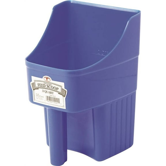150415 Feed Scoop, Enclosed, Blue Plastic, 3-Qts. - Quantity 12