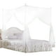 thumbnail image 3 of Toldo de Cama de Princesa con 4 Esquinas Cortina de Cama de Poliéster Cortina de Cama de Malla Transpirable Diseño de Encaje de Red Red de Cama de Estilo Princesa para ANGGREK  Otros, 3 of 8