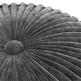 thumbnail image 3 of Pemberly Row Contemporary Boho Round Pouf in Slate Gray Velvet Fabric, 3 of 6