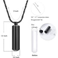 thumbnail image 2 of Cylinder Urn Necklace for Ashes Cremation Jewelry Memorial Necklaces with Glass Vial Ash Holder Keepsake Jewelry, 2 of 5