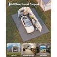 thumbnail image 5 of 10x20 Ft Enclosed Metal Carport with Vertical Steel Roof Durable Garage Shed with Man Door for Sedans SUVs and All-Weather Protection, 5 of 7