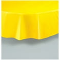 thumbnail image 3 of Yellow Plastic Party Tablecloth, Round, 84in, 3 of 3