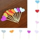 thumbnail image 2 of Yuarrent 30pcs Corazón de Patrón Recoger Adhesivo Fieltro Palillos Cóctel Sandwich Decoración del hogar Color oscuro mixto Yuarrent JJ17337-12, 2 of 6