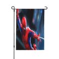 thumbnail image 1 of Bandera de jardín de temporada de Spider-Man, bandera de doble cara, bandera navideña para decoración navideña al aire libre., 1 of 8