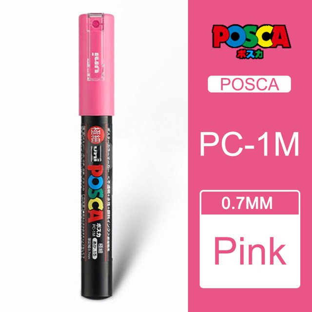 UNI-rotulador POSCA piezas POP, póster publicitario a base de agua, marcador de Graffiti, personaje de 0,7 Nid, brillante y colorido, 1 PC-1M