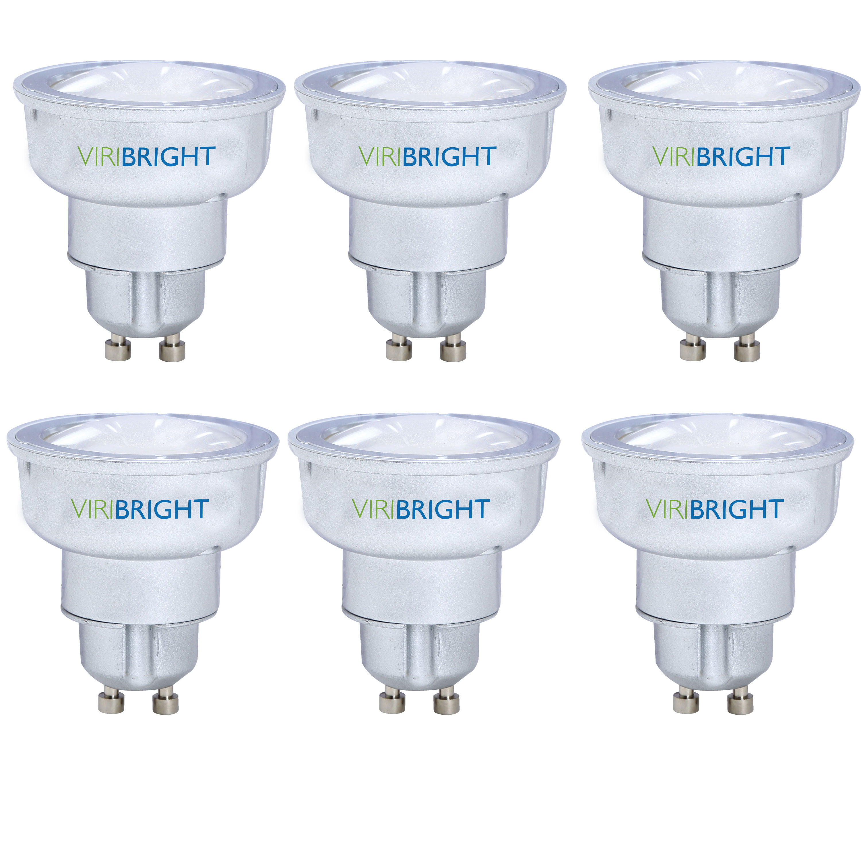 Viribright 35 Watt Replacement MR16 LED Light Bulb (6 pack), Dimmable, GU10 Base, 2700K Warm