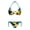 Abstract Brushstroke Color Block Pattern, variant on Duck Camouflage Pattern Women Bikini Set, Plus Size Swimwear, Polyester Spandex Removable Pad Bathing Suit Plus Size Design
