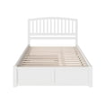 thumbnail image 5 of AFI Richmond Queen Wood Platform Bed with Headboard Footboard & Twin XL Trundle, White, 5 of 6