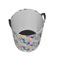 thumbnail image 3 of LNWH Laundry Basket, Colorful Flowers Pattern Foldable Laundry Hamper With Handles Waterproof, Medium, 3 of 8