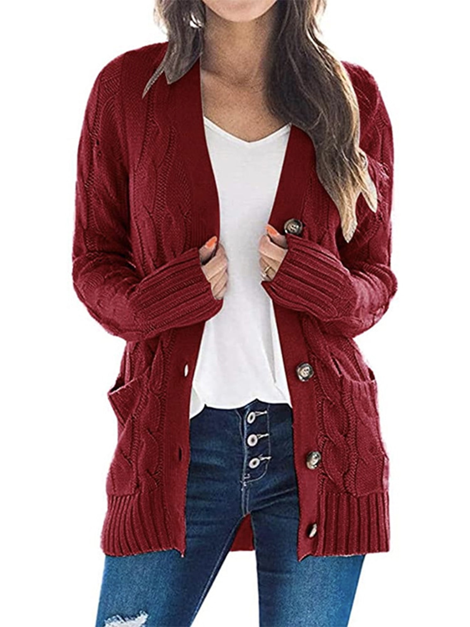 Trendy Button Puff Sleeve Cardigan Sweater - Elevate Your Style with P –  Youeni