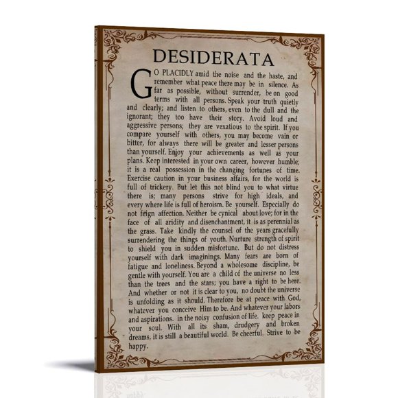 DESIDERATA Painting Vintage Poster Picture Print Wall Art Poster Painting Canvas Posters Artworks Gift Room Aesthetic