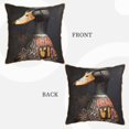 thumbnail image 3 of Fotbe Graffiti Cool Duck Pattern Velvet Decorative Throw Pillow Covers with Elegant Piping, Soft Plush Cushion Cover for Sofa, Bed, Car, Office-18"x18", 3 of 8