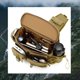 thumbnail image 2 of Naiovety Bolsa de camping espaciosa para aventuras de montañismo, bolso bandolera grande, mochila para hombre, bolsa de pesca carpas marrón, 2 of 6