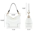 thumbnail image 5 of Montana West Hobo Bags for Women Top Handle Satchel Shoulder Purse Bucket Handbag, B-Brown, 5 of 9