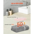 thumbnail image 4 of KFFKFF Towel Collection, Set of 6, 600 GSM Pure Cotton, Includes 2 Large Bath Towels, 2 Hand Towels, 2 Washcloths, Exceptionally Absorbent & Swift to Dry, Ideal for Bathrooms, Gyms, Hotels, and Spas, 4 of 9