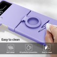 thumbnail image 5 of for Galaxy Z Flip 3 Case, Liquid Silicone Case for Samsung Galaxy Z Flip 3 5G Slim case Shockproof Protective Soft Silicone Rubber- Light Purple, 5 of 13