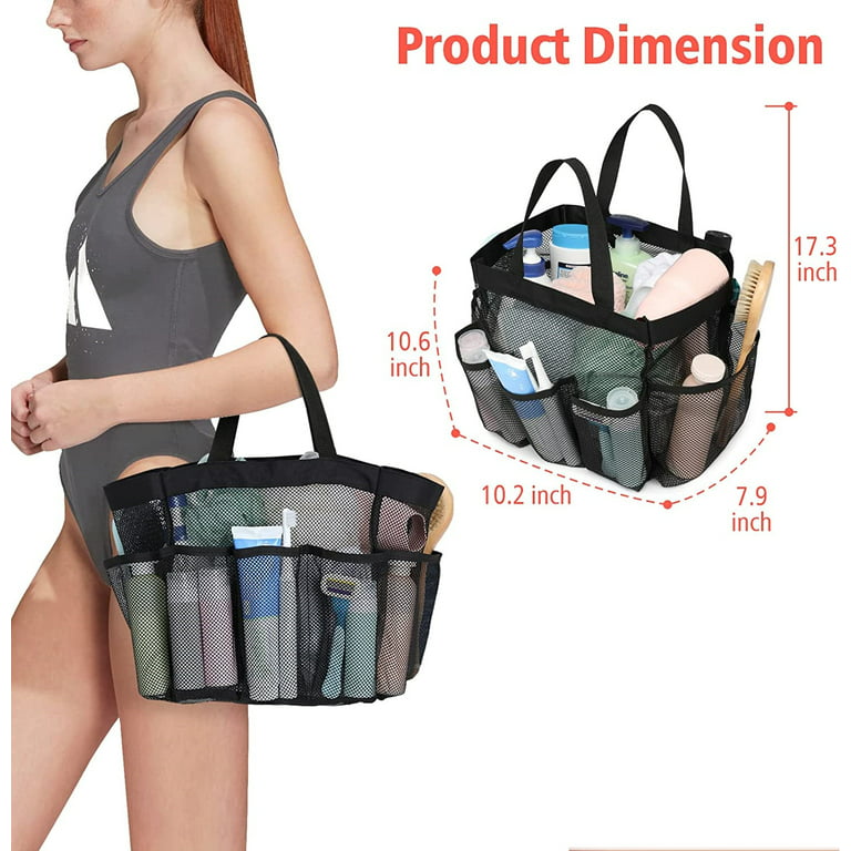 Attmu XL Mesh Shower Caddy Portable for College Dorm Room Essentials with 8  Pockets, Upgrade Large Capacity Hanging Shower Caddy Dorm Basket, Quick Dry  Shower T… in 2023