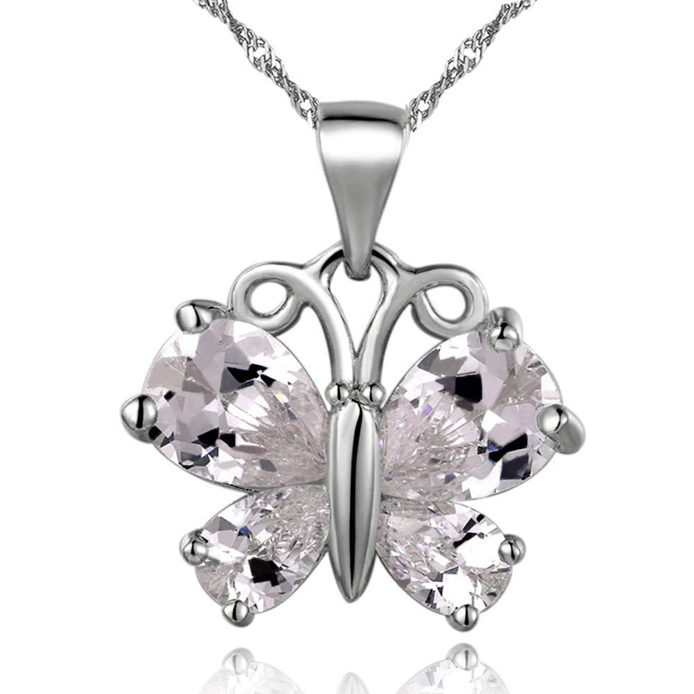 Cute Butterfly Pendant Necklace and Earring for Women – With love