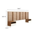 thumbnail image 6 of Modway Render Wall Mount King Headboard and Modern Nightstands in Walnut, 6 of 8