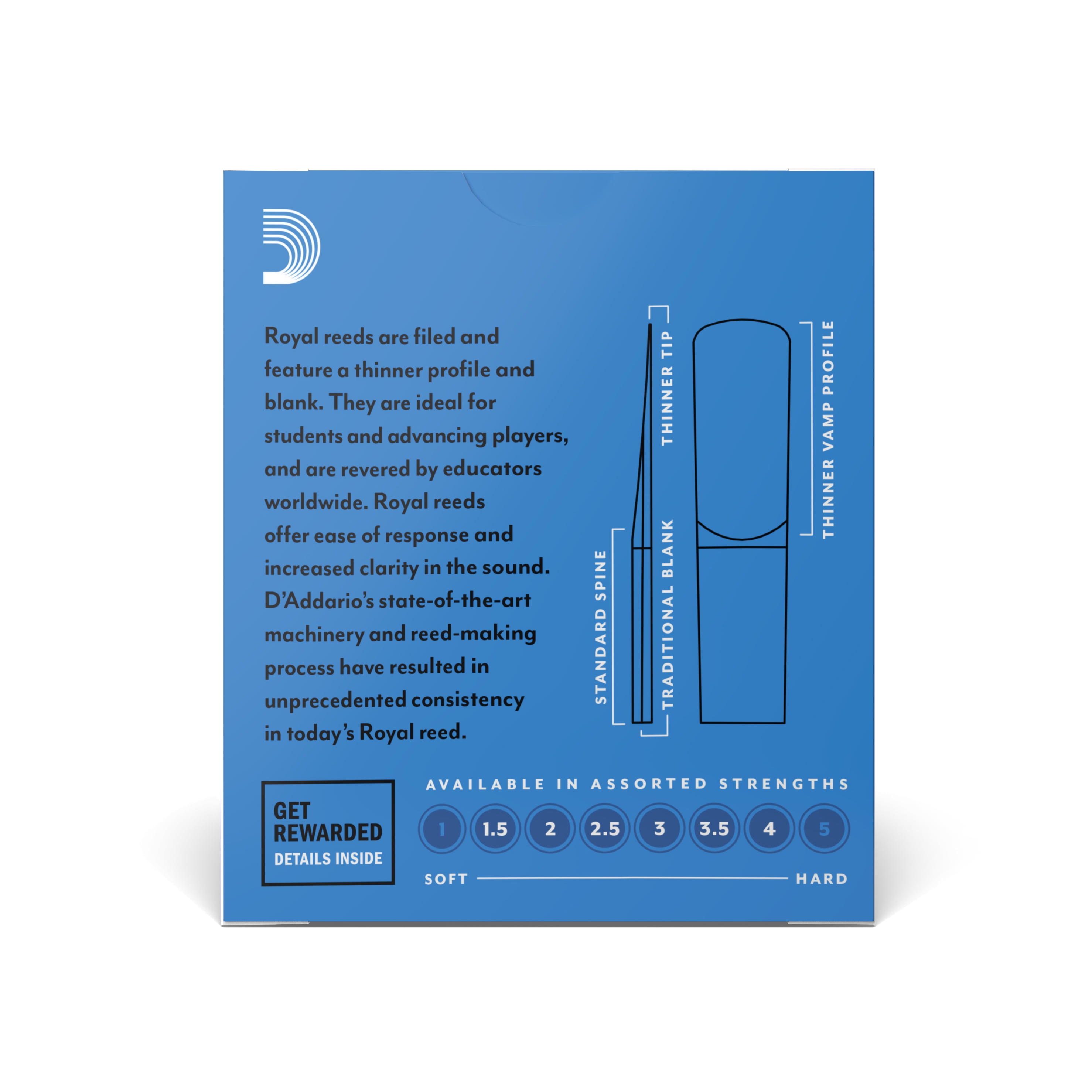 Rico Royal Alto Clarinet Reeds, Box of 10 Strength 3